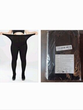 4/$50 New Black Snag Tights - Plus Size (0XL-5XL)